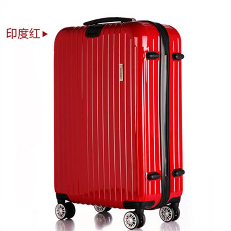 ILELIN夏季新款防爆防盜拉鏈拉桿箱正品男女pc旅行箱登機行李箱子萬向輪托運商務 天藍色 24寸